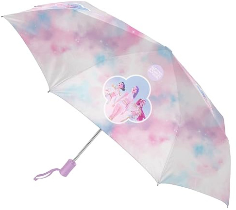 K-POP Demon Hunters - ARTIST Automatischer Regenschirm, faltbar, 8 Paneele, Metallstäbe, bequem und vielseitig, Widerstandsfähigkeit, 33-62 cm, Material Polyester