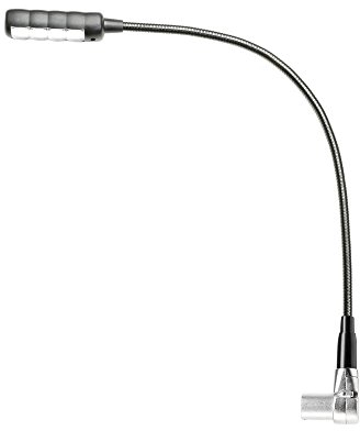 ah Stands SLED1ULTRAXLR3AC Gewinkelte 3-polig XLR Schwanenhalsleuchte mit 4 COB LEDs und Farbwahl schwarz