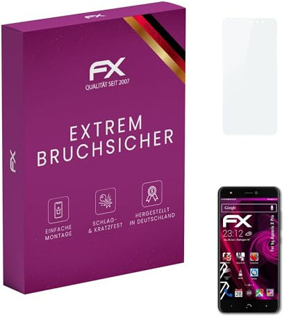 atFoliX Lámina Protectora de plástico Cristal compatible con bq Aquaris X Pro Película Vidrio, 9H Hybrid-Glass FX Protector Pantalla Vidrio templado de plástico