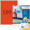 HERMA 4238 Farbige Etiketten rot, 100 Blatt, 25,4 x 10 mm, 189 pro A4 Bogen, 18900 Stück, selbstklebend, bedruckbar, matt, blanko Papier Farbetiketten Aufkleber