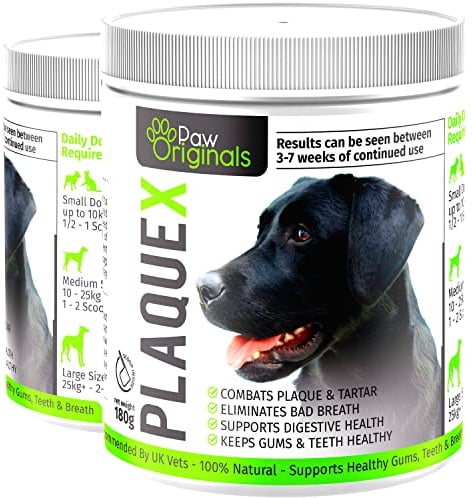 Paw Originals Plaque X 100% Natural Plaque Off & Tartar Remover For Dogs & Cats | Breath Freshener For Dogs, Cats & Pets | 180g | No Toothbrush & Supports Gum & Teeth Health