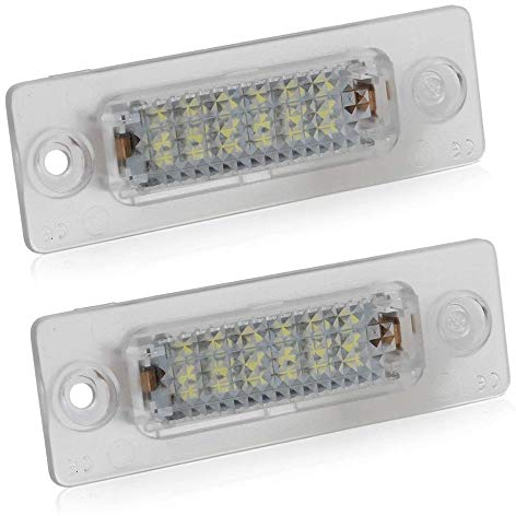 GZCRDZ 2 x wasserdichte Kfz-LED-Nummernschildbeleuchtung für Jetta 5 MKV Passat Touran 12 V ohne Fehler - weiß
