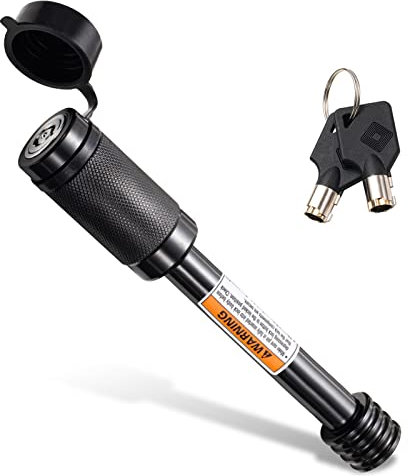 CZC AUTO Heavy Duty Trailer Hitch Receiver Lock Pin, 5/8 Inch Dia, 4 Inch Super Extra Long Black Pin for Class III IV Hitches, for Hitch Bike Rack Tray Ball Tow Rope for Trailer Truck Car Boat