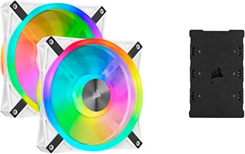Corsair iCUE QL140 RGB 140 mm Computer Case Fan - Dual Pack - White