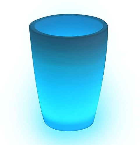 Danieli Lampada Vaso Luminoso da Giardino Cypress a LED | Luce RGB Multicolore con Telecomando | Made in Italy | Cavo Bianco