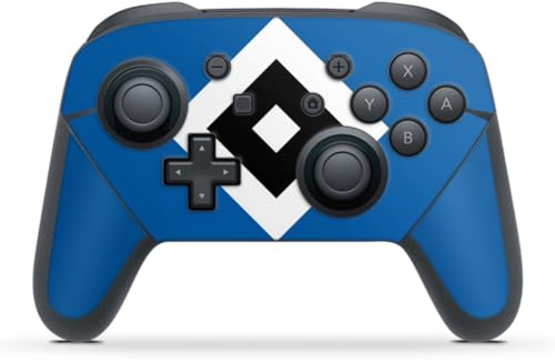 DeinDesign Skin kompatibel mit Nintendo Switch Pro Controller Folie Sticker HSV Logo Hamburger SV
