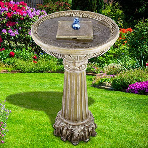 Fuente DE JARDÍN & Fuente DE Agua MANANTIAL de Amor con Luz LED Fuente Ornamental Fuente de Interior con iluminación Estanque de jardín, terraza, balcón