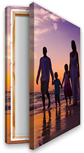 KL KUNSTLAB Ihr Foto auf Leinwand 50x100 cm SOFORT ONLINE Upload Ihr eigenes Bild auf Leinwand mit Holzrahmen - Wandbild mit Wunschmotiv - Persönliches Kunstdruck
