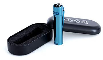 Clipper Metall Micro Deep Blue mit edler Metallbox - Farbe: Blau - Das kleine Clipper Metall für die Hosentasche