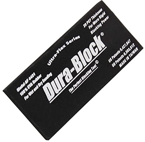 Dura-Block Sanding Block Holder Pad - 5.6in Ultra-Flex Scruff Pad Fit Wet Dry Sandpaper and Scuff Pads for Auto and Wood