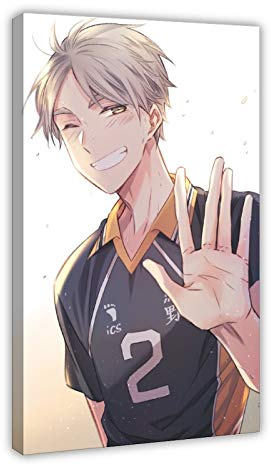 Anime-Poster Haikyuu 33, Leinwand-Poster, Wandkunst, Deko, Bild, Gemälde für Wohnzimmer, Schlafzimmer, Dekoration, 60 x 90 cm, Rahmen