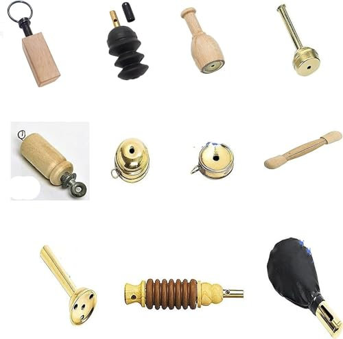 Generico Lockenstab für Vögel mit manuellem Mundstück, Pfeife für Hallodola (4 Trichter aus Messing)