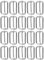 20 Stück Metall Rechteck Einsteller, Langlebig Fadeless Exquisite Breite Anwendung Metallschnalle Rutschen Schnalle Roller Pin Schnallen Slider Strap Adjuster für Gürteltaschen DIY(3.5x38x20mm)