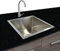 Omeere 45x44 Einbauspüle Edelstahl 304 Materialdicke 0,8 mm Spülbecken Spüle Küchenspüle eckig 1 Becken Unterbauspüle