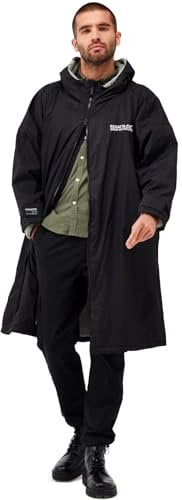 Regatta Unisex Adult Waterproof Robe Outdoor Lifestyle Robes, Borg Lined Changing Robe with Hood - Perfect for Outdoor Water Activities