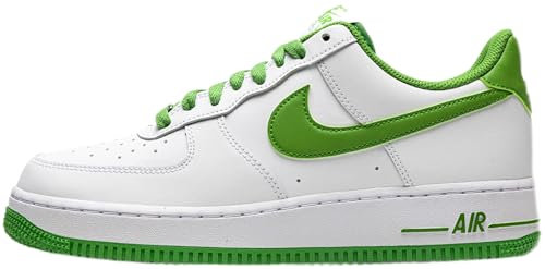Nike Herren Basketballschuhe Air Force 1 '07 An20, Weiß/Chlorophyll Grün Candy Apfel, 41 EU, Weiß Grün Chlorophyll, 41 EU