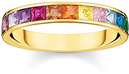 THOMAS SABO 2 Ring 925 Sterlingsilber, 750 Gelbgold Vergoldung TR2403-996-7