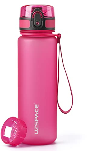 UZSPACE Gourde Sport - 500ml/800ml/1l/1,5l- sans BPA Tritan lastique, Gourde Enfant anti fuite Reutilisable, Bouteille d'eau sport pour École, velo,Voyage, Adulte
