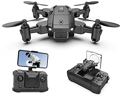 LUXWALLET SkyX Mini 480P Drohne mit Kamera und Tragetasche, 10.8km/h-150 Meter Entfernung, Schwarz