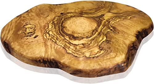 Olivenholz Schneidebrett, Holzbrett für Steak und Frühstück, Naturschnitt, 30 cm (30 * 16 cm)+- 2cm