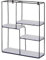 Mendler Wandregal HWC-K76, Hängeregal Schweberegal Regal, 4 Regalböden Metall Massiv-Holz Industrial 51x40x11cm - weiß