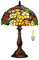 12 Tischlampen Im Tiffany-stil/barocke Schreibtischlampenleuchte, Handgefertigtes Buntglas Und Körper, Europäische Nachttischlampe Im Vintage-stil, Wohnzimmer Mit Pastoralem Akzent(Color:12 flowers)