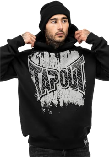 Tapout Herren CF Hood Hoodie, Black/Grey, L