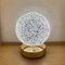 BomKra Kristall Mond LED Tischlampe Touch Dimmbar Nachttischlampe Romantisch Nachtlicht USB wiederaufladbar Tischleuchte mit 3 Helligkeitsstufen Home Decor Licht für Geburtstag
