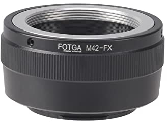 FOTGA M42-FX Objektivadapter für M42 42mm Screw Mount Objektiv Kompatibel mit Fujifilm Fuji X-Mount Kamera Konverter auf X-H2,X-H2S,X-T5,X-T4,X-T3,X-E4,X-T200,X-T100,X-T30 II,X-T20,X-Pro3,X-Pro2