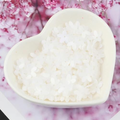 Großhandel Pailletten, 10 mm, matt, Blumen-Pailletten, Glitzer, lose Pailletten, DIY, Basteln, Nähen, Scrapbooking, Heimdekoration, Mattweiß, 450 Gramm