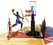 3D Geburtstagskarte,Pop-up Basketball Karte,Basketball Spiel Erinnerungskarte,Ermutigungskarte mit Umschlag