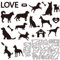 GLOBLELAND Hunde Welpen Metall Stanzschablone Süße Tiere Papierpräge Stanzschablonen Set Stanzformen für Kartenherstellung DIY Papier Scrapbooking Handgefertigtes Fotoalbum