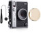 Rieibi Lens Cap for Fujifilm Instax Mini Evo, Fuji Mini Accessories for Instax Mini Evo Lens Cover with Anti-Loss Rope, PC Material Mini Evo Lens Cap with Flocking Internal - Gold