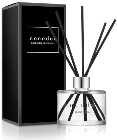 COCODOR Signature Reed Diffuser Set/Freesia&Pear / 6.7oz /1 Pack/Home Fragrance Diffuser, Oil Scent Diffuser for Bathroom Shelf Decor