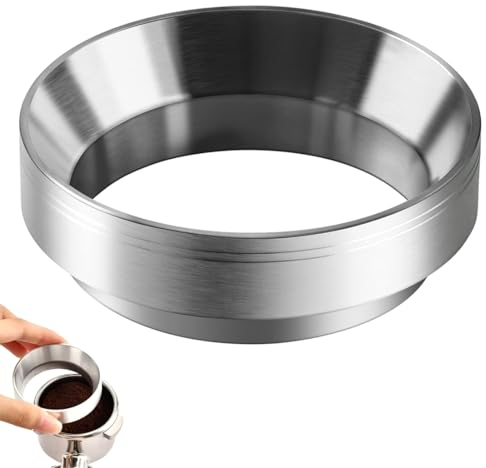 RDNKVB 58mm Kaffee Dosierring-Dosiertrichter Siebträger-Kaffeedosierring Espresso-Magnetisch Trichter Ersatzteile für 58mm Siebträgermaschine kompatibel mit Rancilio Silvia, Bezzera BZ10 (Version 2)