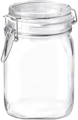 Fido Pot hermétique 1 l, verre, (Lot de 2 pièces)