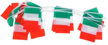 CIYODO Italienische Flaggen-girlande 219,4 Cm X 14 Cm Polyester-hängebanner Party-dekoration Für Patriotische Veranstaltungen Innen Und Außenbereich