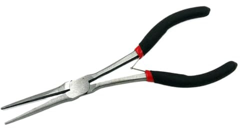 Pince à bec effilé longue portée – Pince pour la fabrication de bijoux | Pince de fabrication de bijoux de 6 pouces pour les espaces restreints, pince à Long nez à Angle droit, pince de préhension