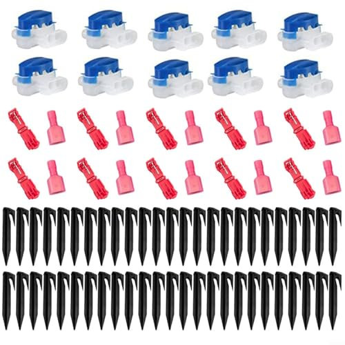 Boundary Cable Kit, With 50 Pegs, 10 Cable Connectors, 10 Connection Terminals For Robot Lawn Mower Compatible With For Bosch Indego