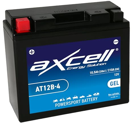 AXCELL Batterie 12V YB12B-4 GEL passend für Yamaha FZ6 Fazer ABS 600 RJ076 2006-2006
