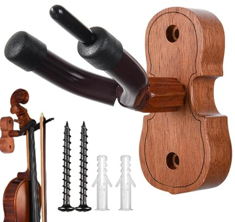 Guitar Wall Hangers – Mahoganys Instrument Hanger, Wooden Display Holder, Durable Construction With Soft Padded Arms | Secure Storage Rack For Guitar Violin Viola Banjo Mandolin Home Studio U