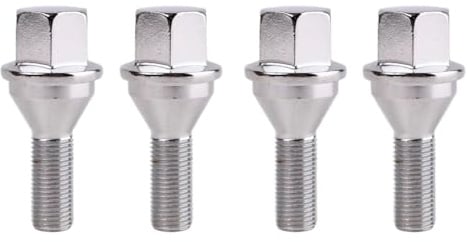 DCXXAN Bulloni per Ruote, per Jeep, per Cherokee 2014-2022, per Compass 2018-2023, per Auto, M12脳 1,25, bulloni per Ruote, Argento, 28 mm