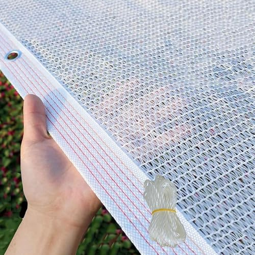 50% Rete Ombreggiante Telo Esterno Con Occhielli, Rete Antigrandine | Rete Antigrandine FrangivistaBalcone Resistente Ai Raggi UV, Vela Ombreggiante, per l'uso quotidiano.(3x5m)