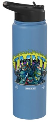 Official Teenage Mutant Ninja Turtles TMNT Dark Stainless Steel Insulated Water Bottle
