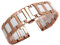 Kai Tian Two Tone Armbanduhr 18mm Weiß Keramik Armband für Damen Herren Roségold Edelstahl Uhrenband Alle Links Abnehmbares Ersatz Metall Uhrarmband mit Werkzeugen