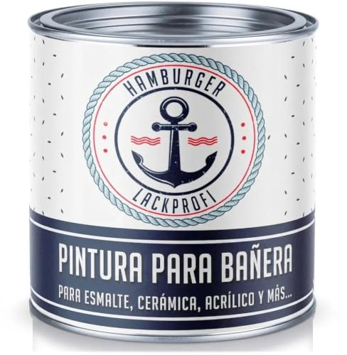 Peinture baignoire brillant aluminium blanc RAL 9006 gris Revêtement baignoire Email Peinture (1 L) Hamburger Lack-Profi