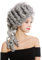 WIG ME UP - 91029-ZA68E Perücke Damen Karneval Fasching Historisch Barock Adel grau Marie Antoinette Pompadour Turmfrisur Beehive 50 cm