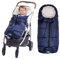Yobee Universeller Fußsack aus Fleece, für den Winter, Outdoor, Tour, wasserdicht, rutschfest, anpassbar für fast alle Kinderwagen, Marineblau