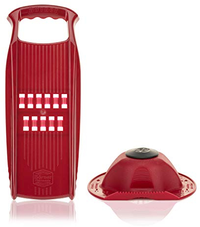 Börner Rösti PowerLine Set de râpes à galettes de pommes de terre (2 pcs.) • Coupe-légumes + Porte-fruits pour röstis suisses ou galettes de courgettes • Coupe-légumes idéal pour les pommes de terre