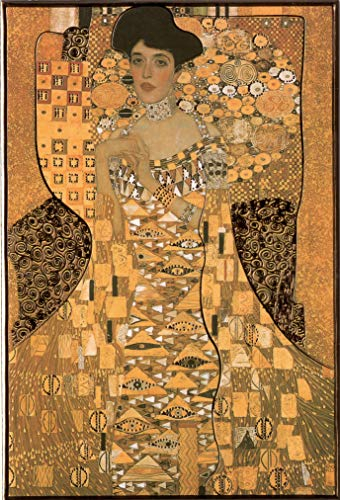 Kunstklappkarte von unbekannter Marke: Gustav Klimt - Bildnis Adele Bloch-Bauer 1. mit Goldprägung - Kunstkarte - 17L x 11.5B cm - für Erwachsene - Indoor - Rechteckig - Gold - Weiblich